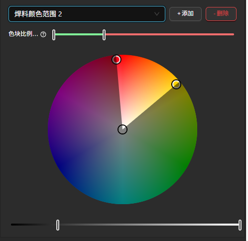 多颜色范围示例（蓝/红）